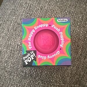 Schylling Nee Doh Happy Snappy Push Popping Groovy Globe - Pink NIB